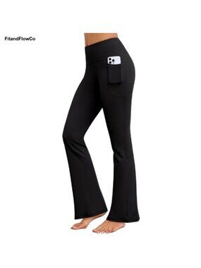 Flare Yoga Pants High Waist Flared Leggings with Pockets